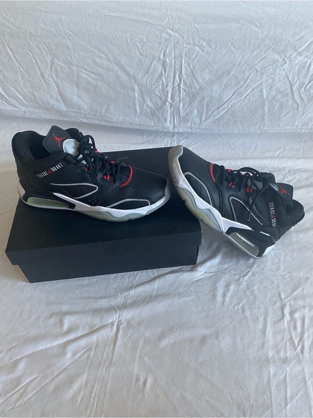 Jordan Men’s Point Lane Black-Red-Wolf Grey Athletic Sneakers - Size 10.5 US
